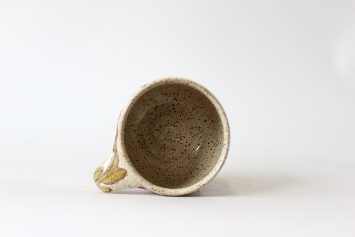 027. Red Flower Mug - 19oz.