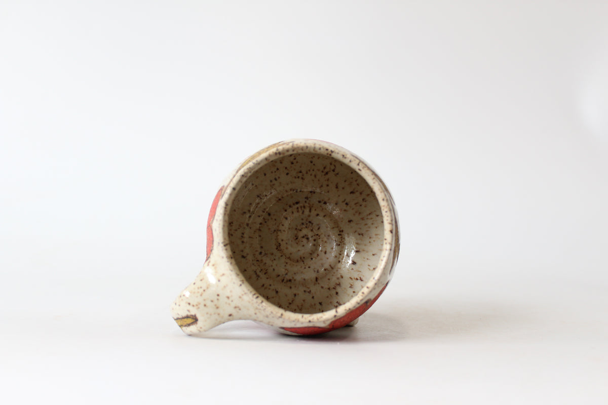 028. Red Flower Mug - 15oz.