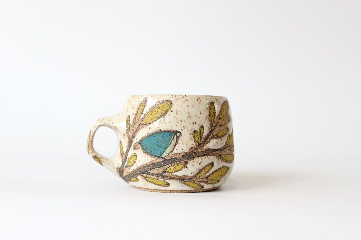 037. Teal Pissed off Bird Mug - 10oz.