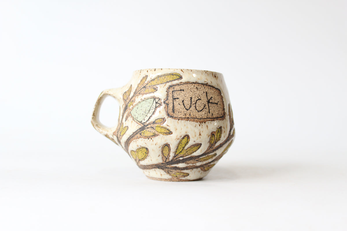 040. Light Teal Pissed off Bird Mug - 12oz.