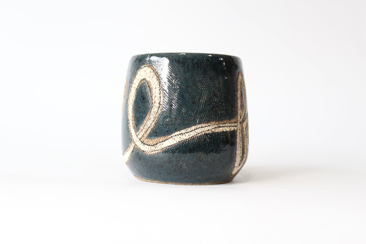 048. Textured Dark Teal Fuck Mug - 19oz.