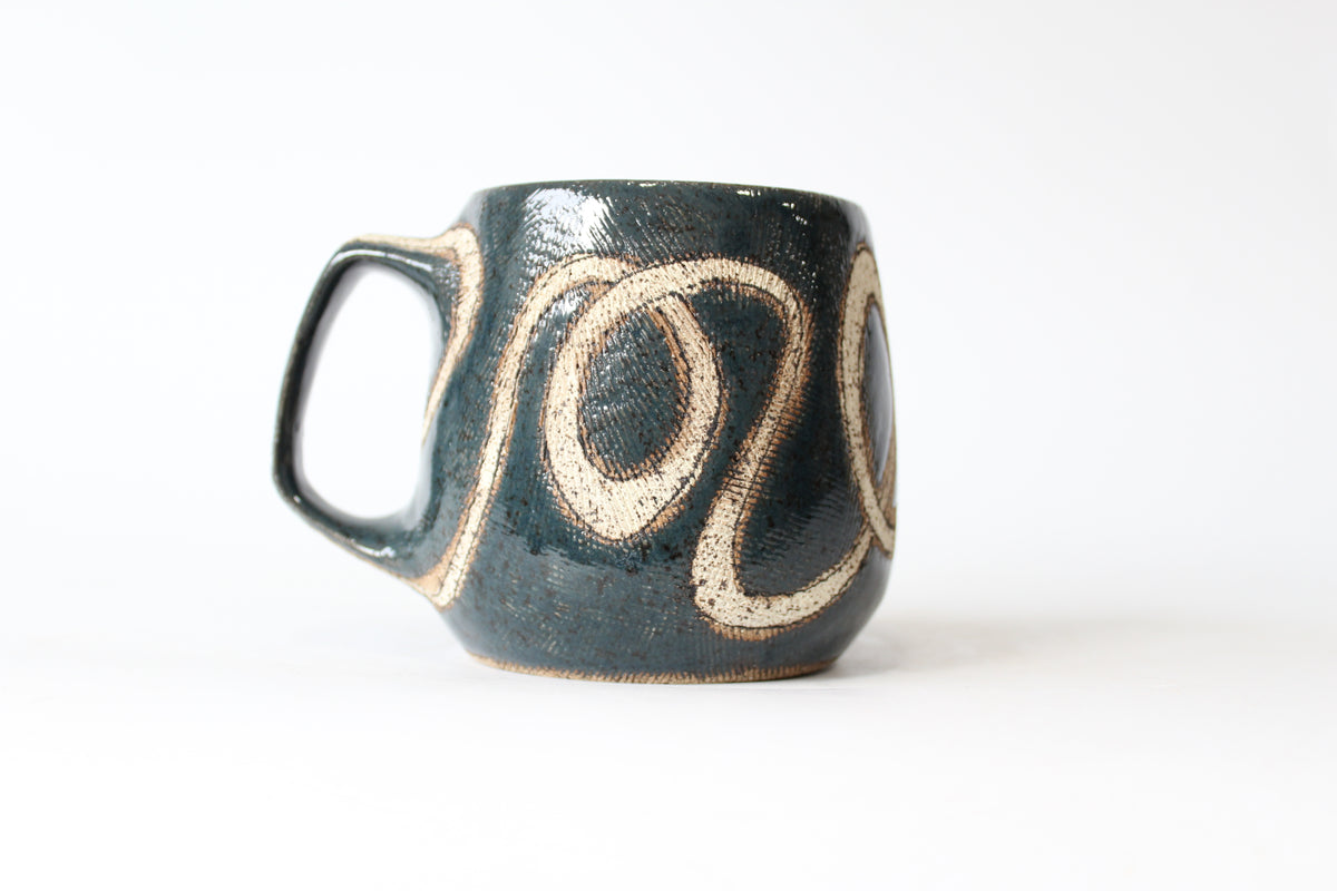 048. Textured Dark Teal Fuck Mug - 19oz.